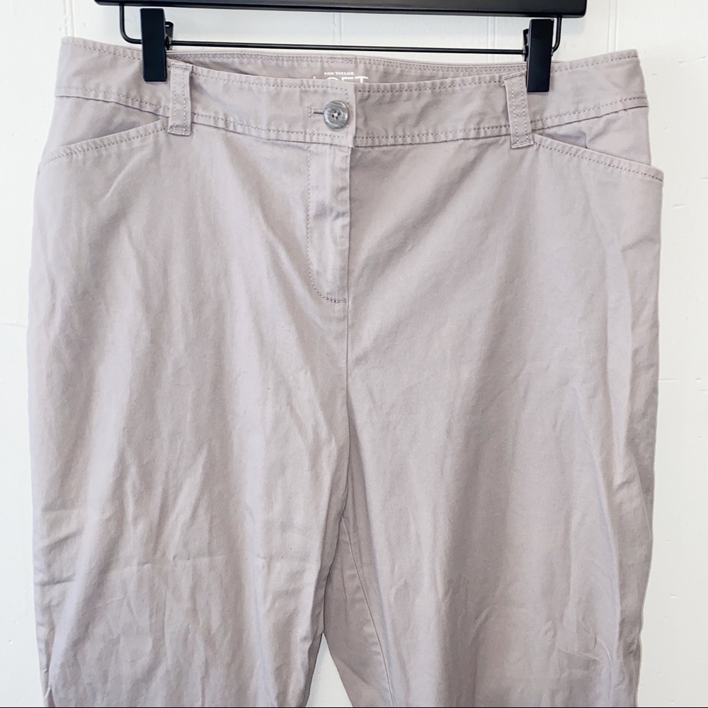 Loft Gray Curvy Crop Pants - Picture 3 of 7